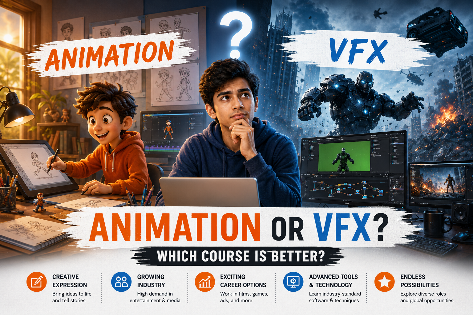 You are currently viewing Animation or VFX? Which Course is Better?