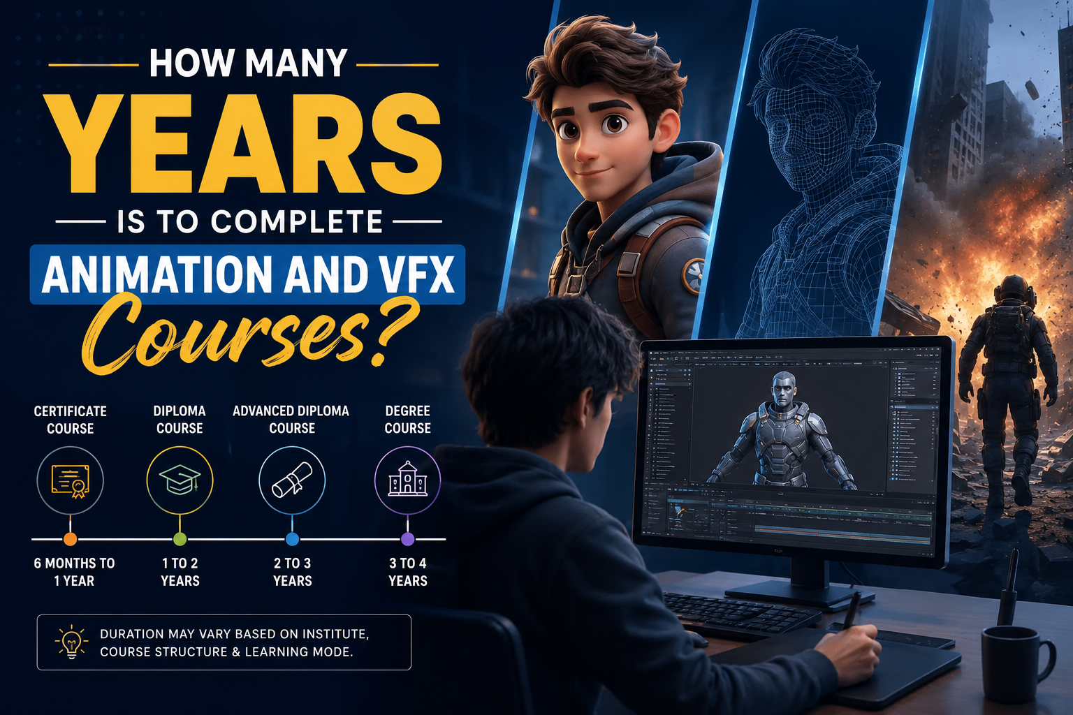 You are currently viewing How Many Years Is To Complete Animation And VFX Courses