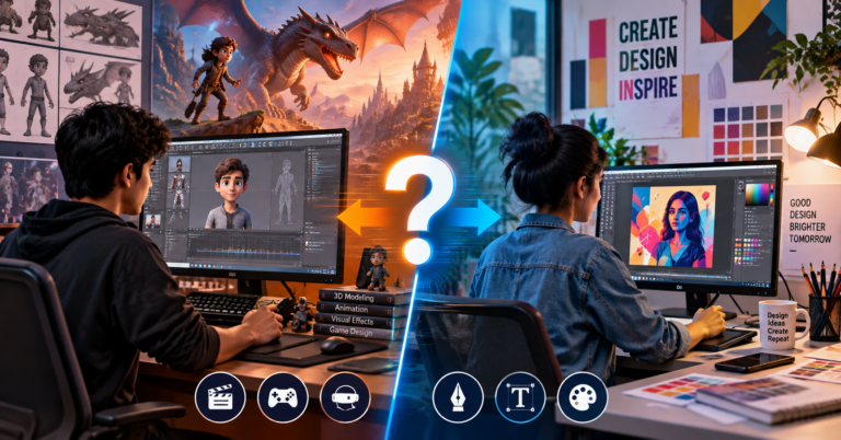 Read more about the article Which course has more scope in the future: Animation Or Graphic Design Course?