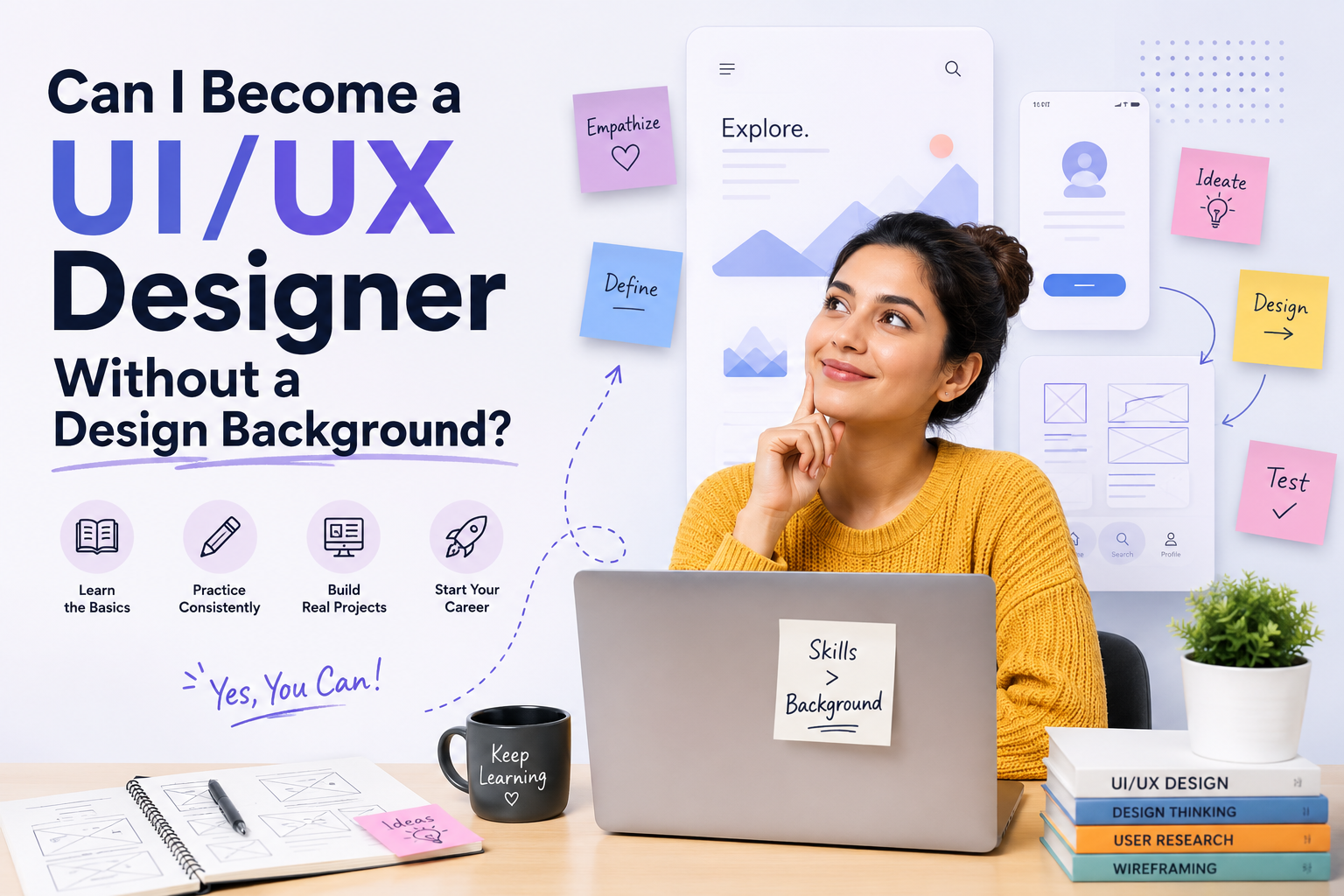 You are currently viewing Can I Become a UI/UX Designer Without a Design Background?