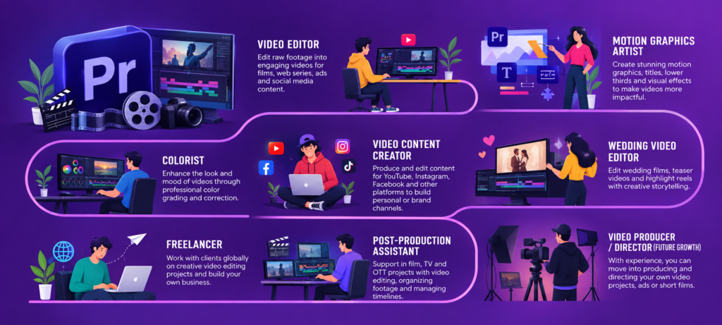Career paths after a Premiere Pro course in Kolkata
