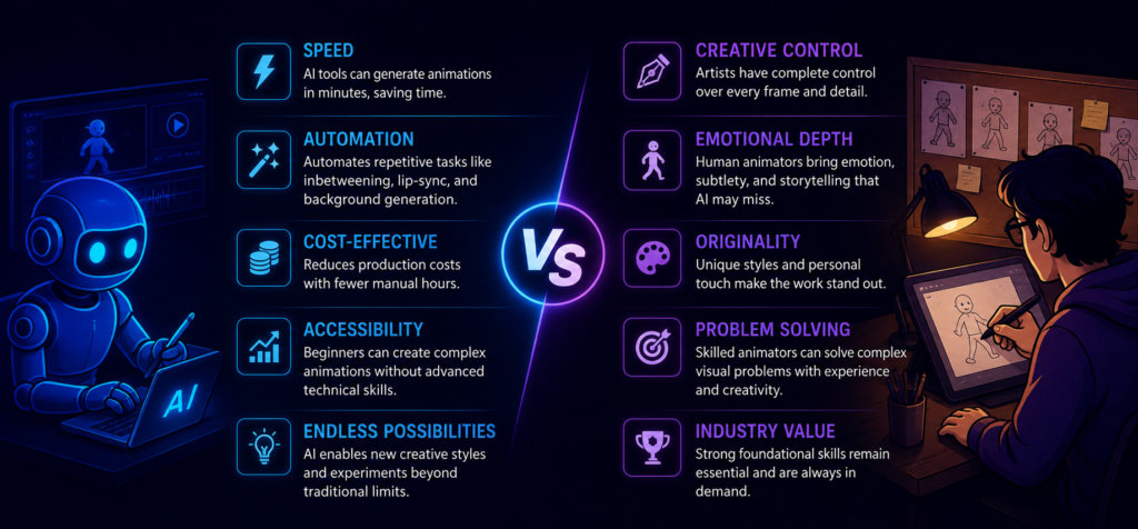 AI Tools vs Traditional Animation Skills